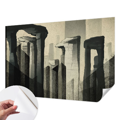 Peel and stick wall mural for kids' room Raw architecture