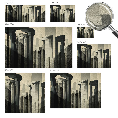 Peel and stick wall mural for kids' room featuring a raw architectural design
