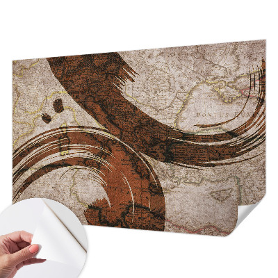 3D wall mural Artistic map