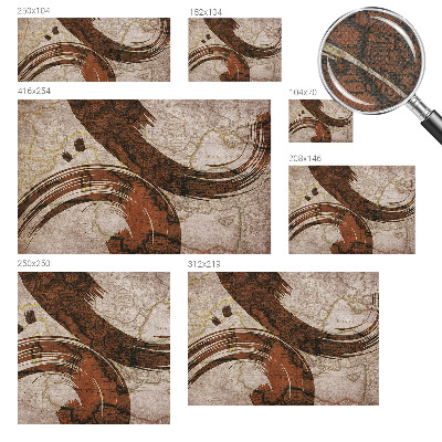 3D wall mural Artistic map