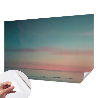 Baby room wall mural with a calm sea motif