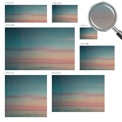 Baby room wall mural with a calm sea motif