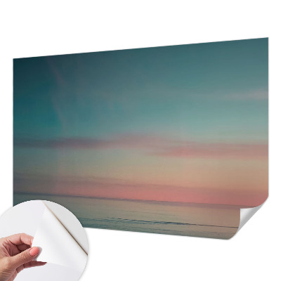 Baby room wall mural with a calm sea motif