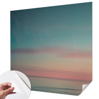 Baby room wall mural with a calm sea motif