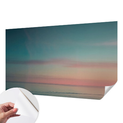 Baby room wall mural with a calm sea motif