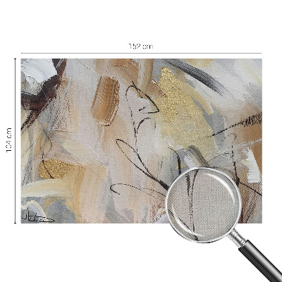 Self-adhesive wall mural with an abstract composition