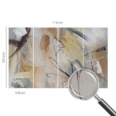 Self-adhesive wall mural with an abstract composition
