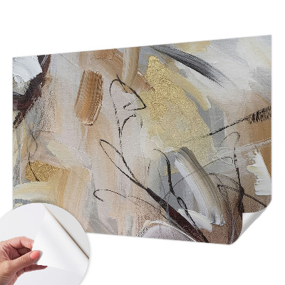 Self-adhesive wall mural with an abstract composition