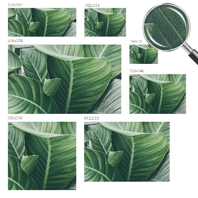 Peel and stick wallpaper mural with a green peace-inspired design