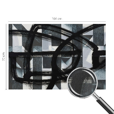 Self-adhesive photo wallpaper with an expressive geometric pattern