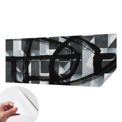 Self-adhesive photo wallpaper with an expressive geometric pattern