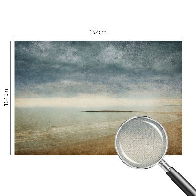 Stick-on wall mural with a nostalgic landscape motif