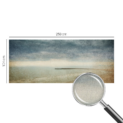 Stick-on wall mural with a nostalgic landscape motif