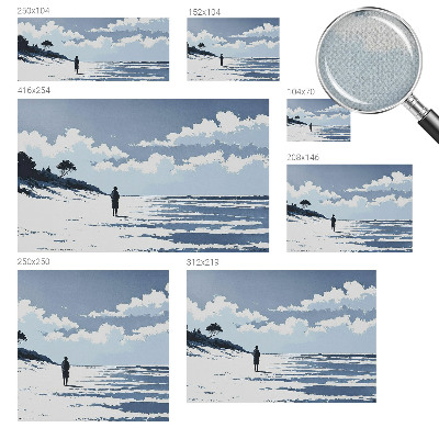 Removable wall mural wallpaper with a serene beach design