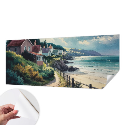 Peel and stick wall mural for bedroom Cliff houses
