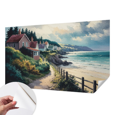 Peel and stick wall mural for bedroom Cliff houses