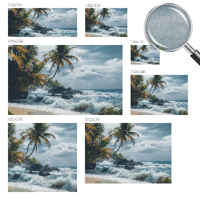 Peel and stick wall mural for kids' room Exotic beach