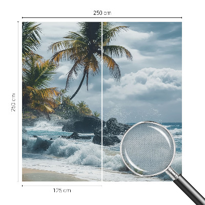 Peel and stick wall mural for kids' room Exotic beach