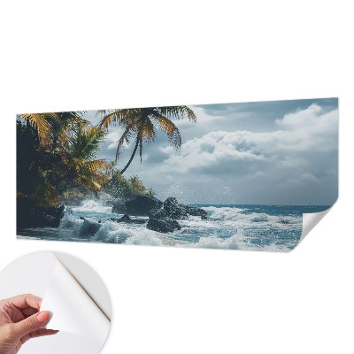 Peel and stick wall mural for kids' room Exotic beach