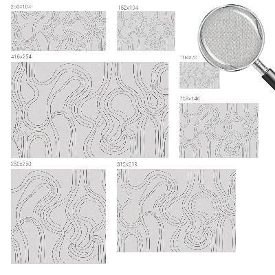 3D wall mural with organic flowing lines