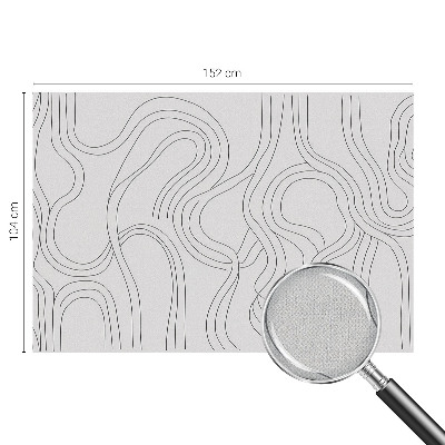 3D wall mural with organic flowing lines