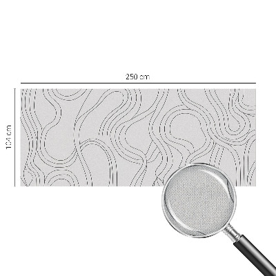 3D wall mural with organic flowing lines