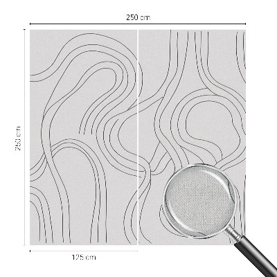 3D wall mural Organic lines