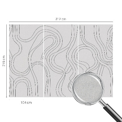 3D wall mural Organic lines