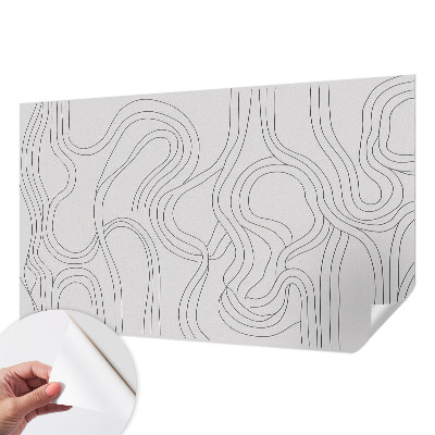 3D wall mural with organic flowing lines