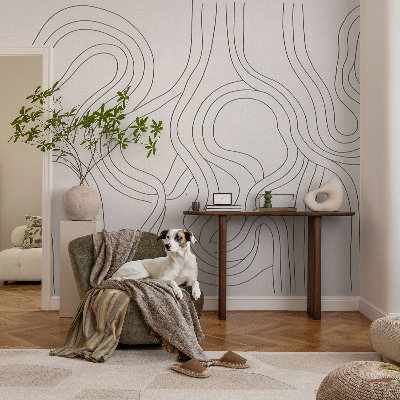 3D wall mural Organic lines