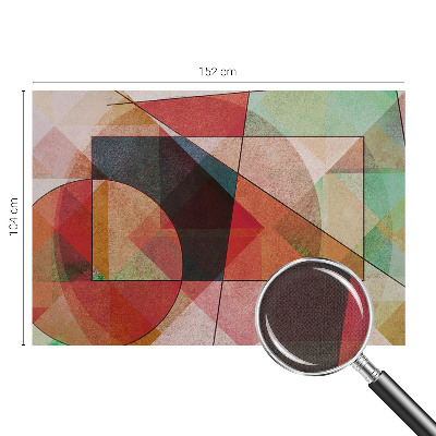 3D photo wallpaper mural with a geometric abstraction design
