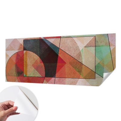 3D photo wallpaper mural with a geometric abstraction design