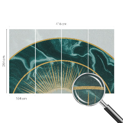 Children's wall mural with an elegant marble motif
