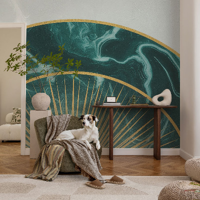 Children's wall mural with an elegant marble motif