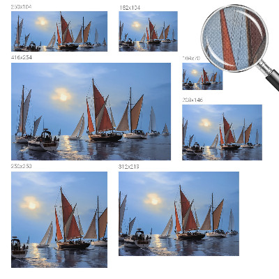 Nursery wall mural with a sailing adventure theme