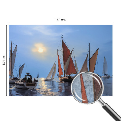 Nursery wall mural with a sailing adventure theme