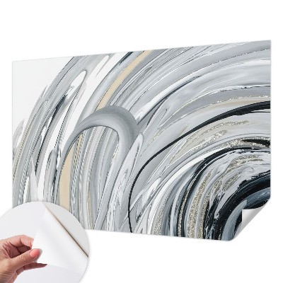 Peel and stick wallpaper mural with an abstract marble design