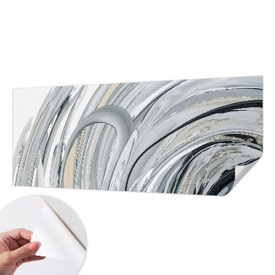 Peel and stick wallpaper mural with an abstract marble design
