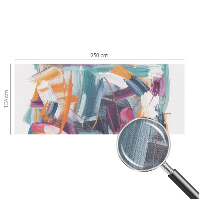 Stick-on wall mural with energetic brushstroke pattern