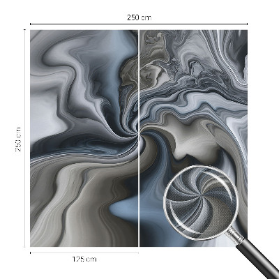 Self-adhesive wall mural with a swirling clouds design