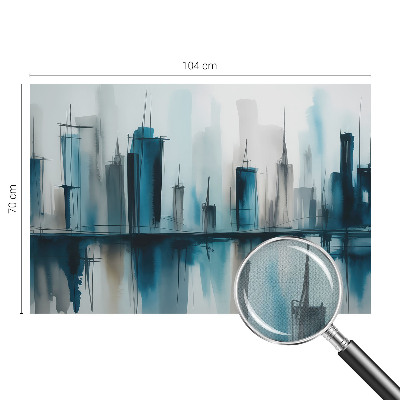 Self-adhesive photo wallpaper with a city landscape motif