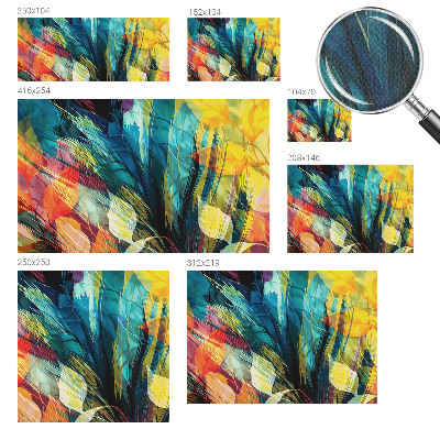 Peel and stick wall mural with an abstract leaves design for a bedroom