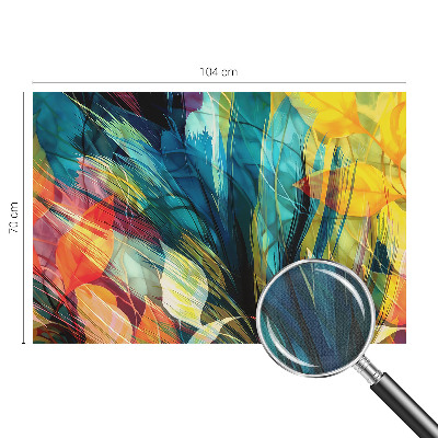 Peel and stick wall mural for bedroom Abstract leaves