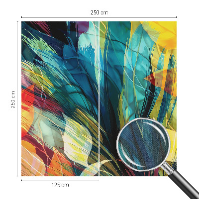 Peel and stick wall mural for bedroom Abstract leaves