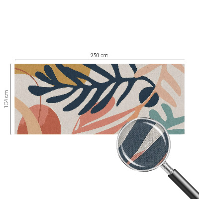 Peel and stick wall mural for living room with leafy pattern