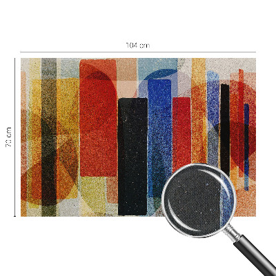Removable wall mural wallpaper with a geometric forms design