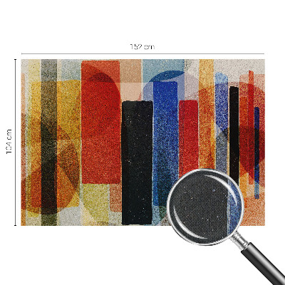 Removable wall mural wallpaper with a geometric forms design