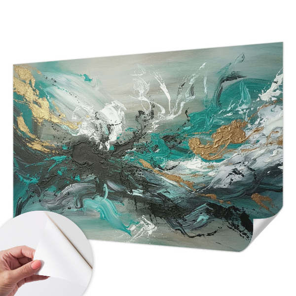 Peel and stick wall mural for kids' room with an artistic vortex design