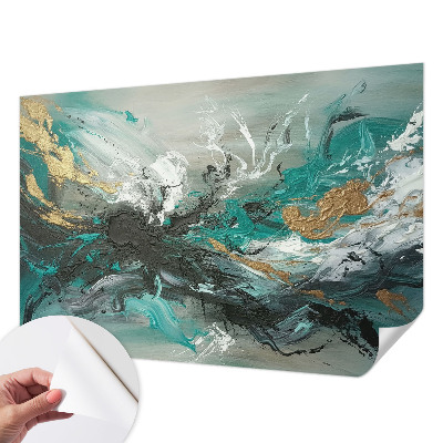 Peel and stick wall mural for kids' room with an artistic vortex design