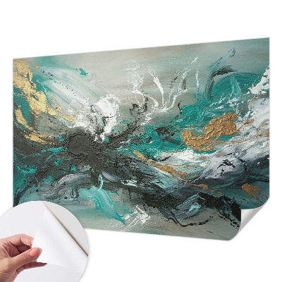 Peel and stick wall mural for kids' room with an artistic vortex design